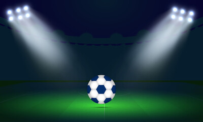 Naklejka premium Fifa world cup Qualifier 2022 Football Match, Football scorer broadcast match.