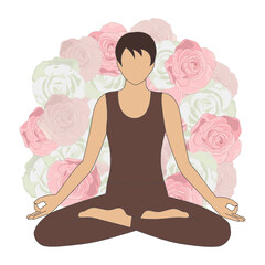 yoga in the lotus position