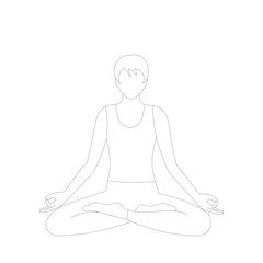 yoga in the lotus position
