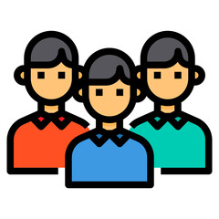 Student filled outline icon