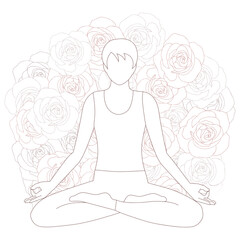yoga in the lotus position