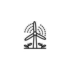 Wind Power icon in vector. Logotype