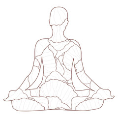 yoga in the lotus position