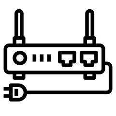 wifi routers line icon