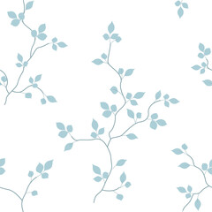 seamless pattern of branches and leaves