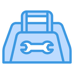 Toolbox blue outline icon