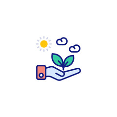 Nature, Resource icon in vector. Logotype