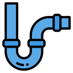 Pipe filled outline icon