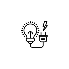 Electricity icon in vector. Logotype