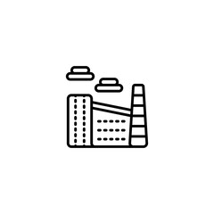 Factory icon in vector. Logotype
