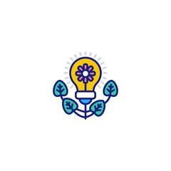 ECO Electricity icon in vector. Logotype