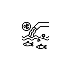 Water Pollution icon in vector. Logotype