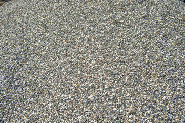 Here pebble gravel, to a construction site