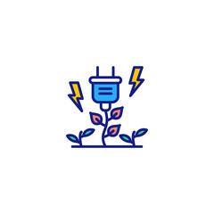 Green Energy icon in vector. Logotype