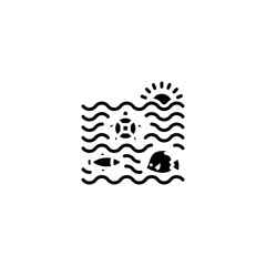 Sea Life icon in vector. Logotype