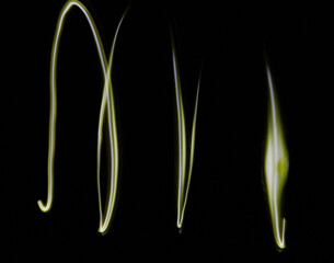 Yellow futuristic neon light line