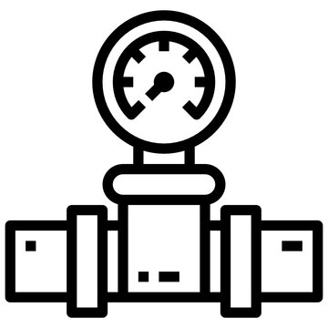 recommend clip art: Manometer outline icon