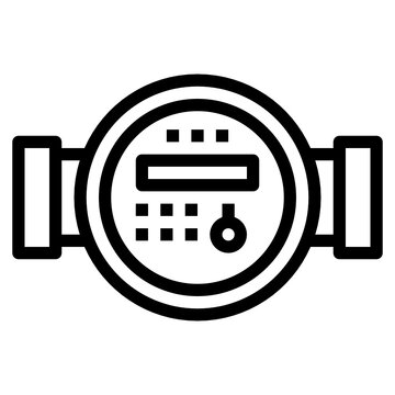 recommend clip art: Meter outline icon