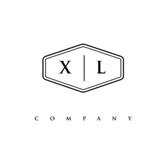 initial XL logo design vector