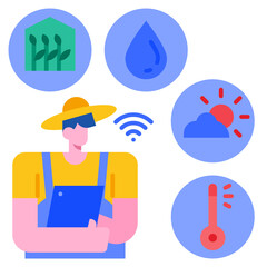 smart farming Internet of things icon