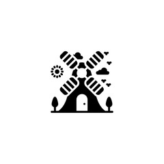 Air Mill icon in vector. Logotype