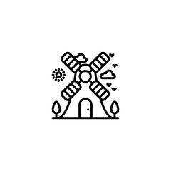Air Mill icon in vector. Logotype