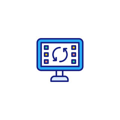 Electronic Recycling icon in vector. Logotype
