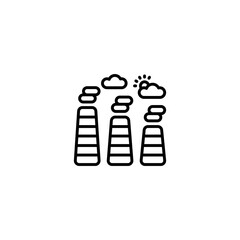Air Pollution icon in vector. Logotype