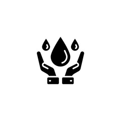 Save The Water icon in vector. Logotype