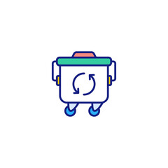 Trash Container icon in vector. Logotype