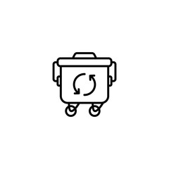 Trash Container icon in vector. Logotype