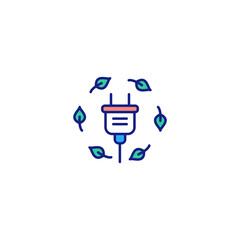 Green Energy icon in vector. Logotype