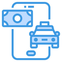 Payment blue outline icon