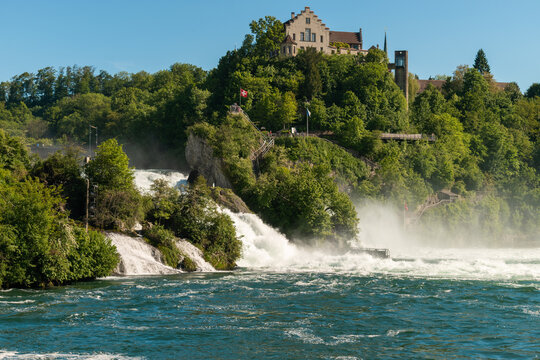 Splashing water at the incredible rhine falls in Switzerland 28.5.2021 © Robert