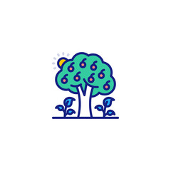 Fruit Tree icon in vector. Logotype