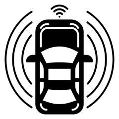smart car Internet of things icon