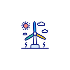 Turbine Energy icon in vector. Logotype