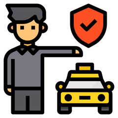 Passenger filled outline icon