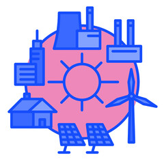 Obraz premium smart grid Internet of things icon