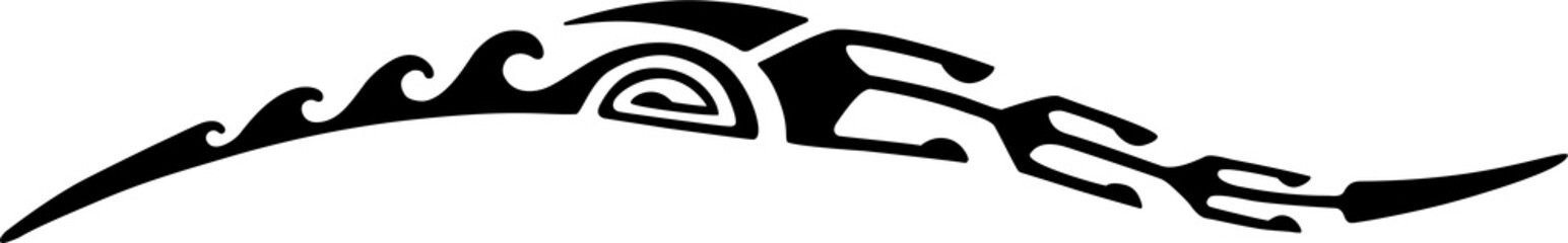 Tattoo Maori design. Ethnic decorative oriental ornament. Art tribal tattoo. Vector sketch of a tattoo Maori.