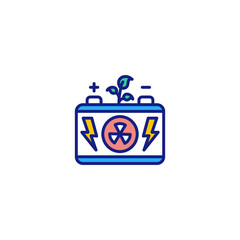 Accumulator icon in vector. Logotype