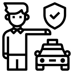 Passenger outline icon