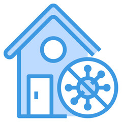 Home blue outline icon