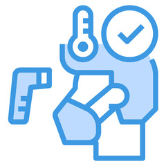Infected blue outline icon