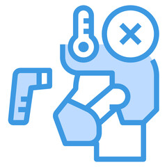Infected blue outline icon