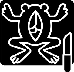 Frog Dissection Icon. Science concept icon style