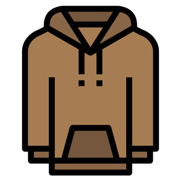 brown hoodie simple design clip art preview
