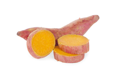 Sweet potato isolated on white background