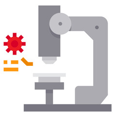 Microscope flat icon