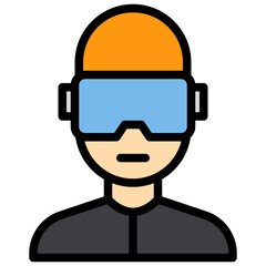 Bar chart color line style icon